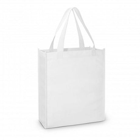 White Kira A4 Tote Bag set of 30, eco-friendly, medium-sized, perfect for carrying documents and books.