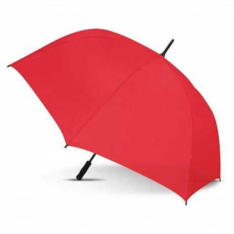 Vibrant red Hydra Sports Umbrella with automatic opening and windproof design for protection during outdoor activities.