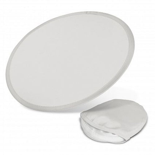 White handheld fan set of 20 with pouches, featuring durable wire frames, perfect for events and promotions.