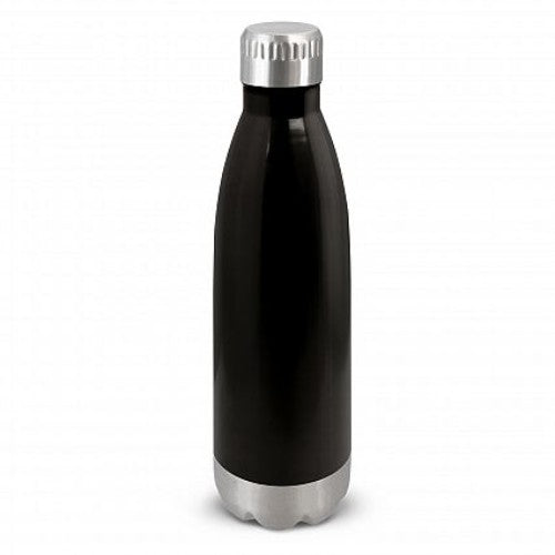 Sleek black 700ml stainless steel drink bottle with secure lid, perfect for stylish hydration on-the-go.