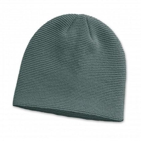 Set of 6 grey Montana Garter Knit Beanies, soft acrylic with loose knitting for warmth and comfort. Ideal for winter wear.