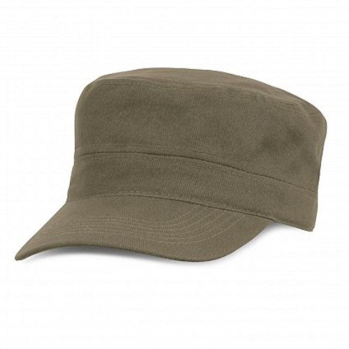 Set of 6 khaki military style caps with pre-curved peak, adjustable fit, and sweat band for outdoor activities.