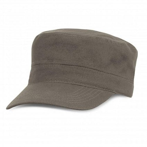 Set of 6 grey military-style caps featuring a pre-curved peak, sweat band, and adjustable fit for comfort and durability.