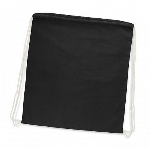 Set of 10 black cotton drawstring backpacks, eco-friendly, lightweight, ideal for schools, gyms, and outdoor use.