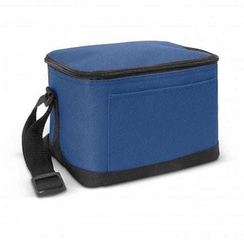 Set of 6 royal blue cooler bags, 4.2L capacity, PE foam insulation, waterproof lining, adjustable strap, perfect for outdoor use.