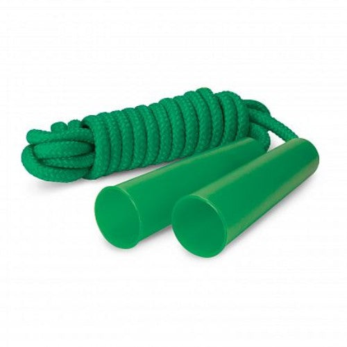 Green Jive Skipping Rope Set of 6 with durable 2.6m braided ropes and comfortable handles for fitness and fun workouts.