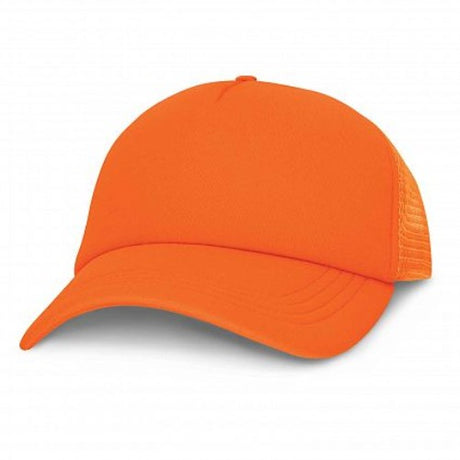 Set of 6 orange Cruise Premium Mesh Caps, featuring breathable mesh, adjustable closure, and a stylish trucker design.