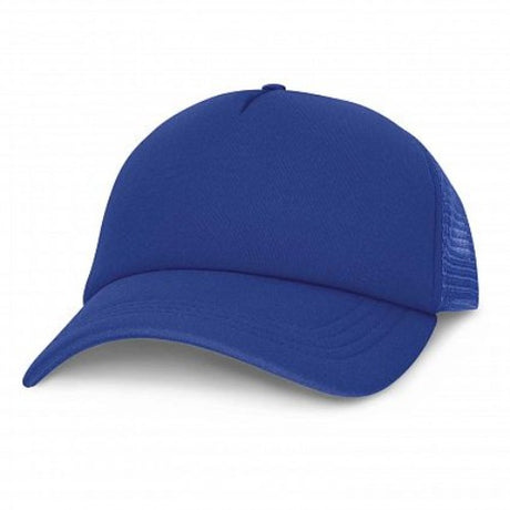 Set of 6 Royal Blue Cruise Premium Mesh Caps featuring breathable mesh, adjustable snapback, and stylish five-panel design.