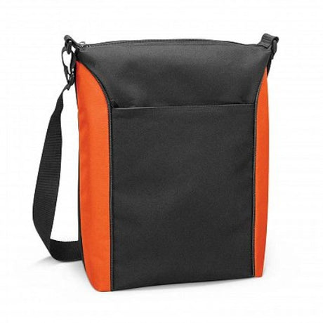 Set of 3 vibrant orange Monaro Conference Cooler Bags with durable design, ample storage, and stylish details for events.