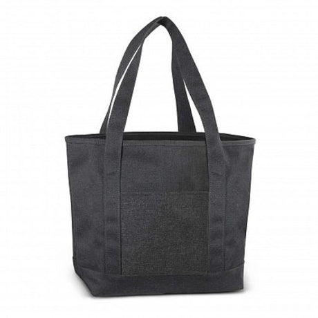 Stylish grey Grenada Tote Bag set of 3 with spacious design, front pocket, and comfortable shoulder handles.