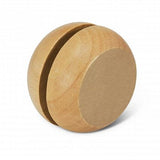 Set of 20 eco-friendly wooden yoyos, natural finish, perfect for kids' parties and skill development.