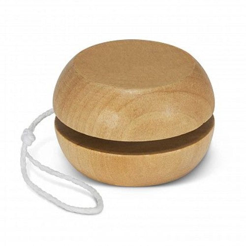 Set of 20 natural wooden yoyos, eco-friendly and handcrafted, ideal for play and skill development for all ages.