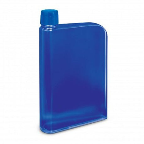 Set of 12 royal blue 400ml water bottles shaped like notebooks, lightweight, shatterproof, and BPA-free for eco-friendly hydration.