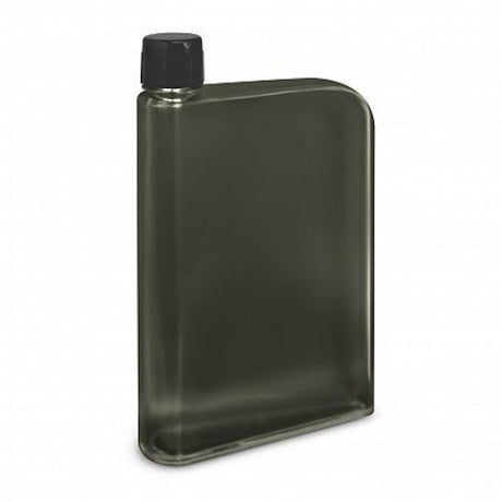 Set of 12 sleek black 400ml water bottles shaped like notebooks, shatterproof and eco-friendly for stylish hydration on-the-go.