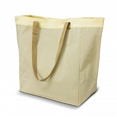 Set of 3 natural eco-friendly tote bags with long handles, spacious gussets, and durable brass rivets for reliable carrying.