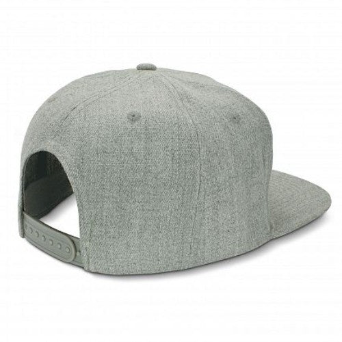 Light grey Chisel Flat Peak Cap set of 6, featuring a trendy design, adjustable fit, and breathable comfort for everyday wear.