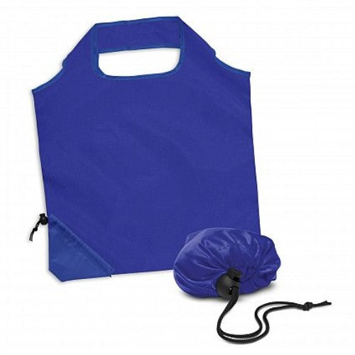 Set of 20 royal blue Ergo Fold Away Bags, lightweight, durable, folding into a compact pouch for eco-friendly shopping.