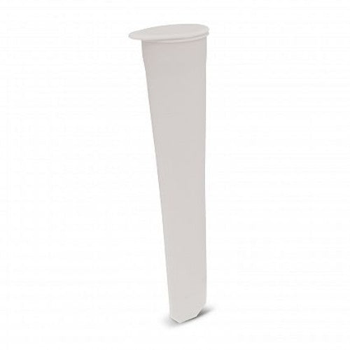 Set of 20 white silicone ice block moulds with push-on caps for creating homemade ice pops, safe and easy to use.