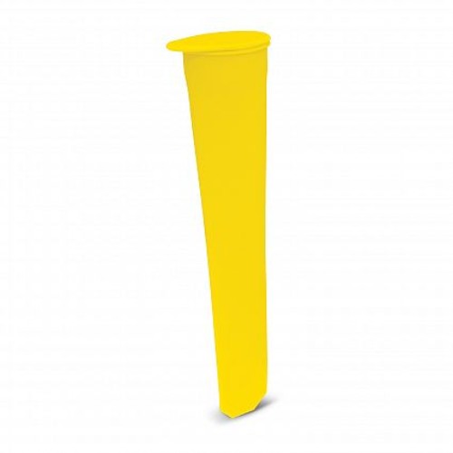 Vibrant yellow set of 20 silicone ice block moulds for creating healthy, homemade frozen treats with mess-free caps.