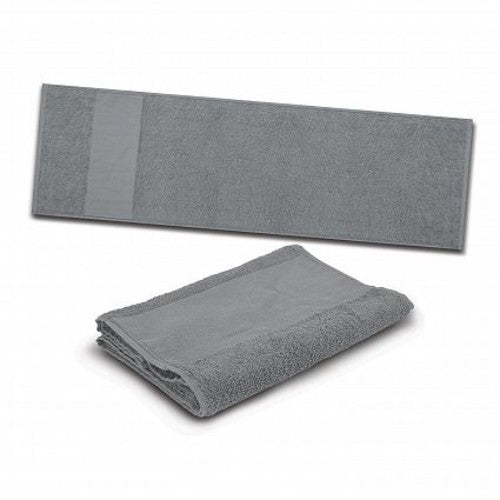 Set of 6 luxurious grey sports towels, crafted from soft 420gsm cotton for exceptional absorbency and comfort.
