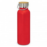 Red Nomad Deco Vacuum Bottle with matte finish, 650ml, keeps drinks cold for 24h and hot for 12h, ideal for active lifestyles.