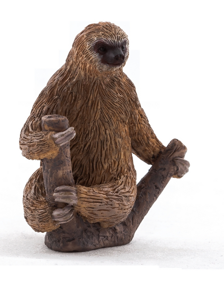 Detailed Animal Planet Two-Toed Sloth figurine made of non-toxic PVC, perfect for wildlife collectors and educational play.