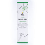 Smudge Spray featuring white sage and peppermint, infused with quartz crystals for a refreshing, smoke-free cleanse.