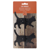 Cat-shaped iron hinges, 12x10cm, assorted designs for added style and functionality in home decor. Perfect for door upgrades.