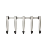 Sleek Schnook Otd 5 Hook in black and nickel, ideal for stylishly organizing clothes over the door.