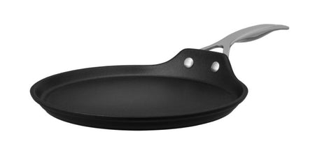 Premium 24cm Pyrolux Ignite Crepe Pan with a non-stick coating, cool-touch handles, and is compatible with all cooktops.