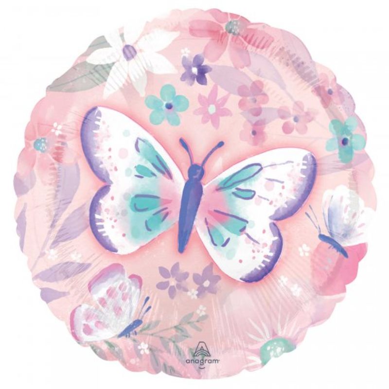 Vibrant 45cm self-sealing foil butterfly balloons elevating celebrations with a whimsical touch and elegant design.