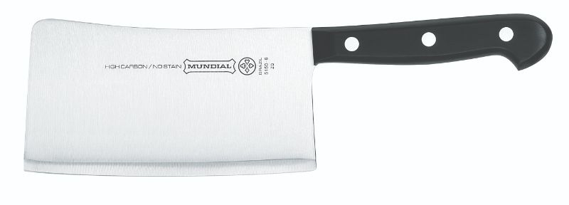 Mundial 15cm Chef's Cleaver featuring a durable forged blade and ergonomic handle for precise meat preparation.