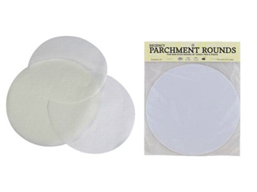 9-inch pre-cut parchment rounds, 24 per pack, perfect for effortless baking and non-stick performance in cakes and pastries.