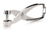 Cherry and olive pitter in zinc alloy, designed for easy pit removal and dishwasher safe for effortless cleanup.