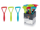 Zeal Potato Masher with non-stick nylon head and silicone handle, perfect for smooth, lump-free mashed potatoes in assorted colors.