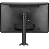 Black counter mount for flat panel display supports up to 24", features tilt & rotation, plus smart cable management.