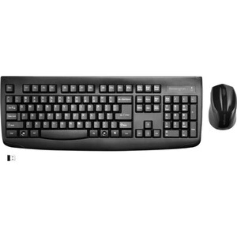 Kensington Pro Fit Wireless Desktop Set features a spill-proof keyboard and ambidextrous mouse for productivity and comfort.