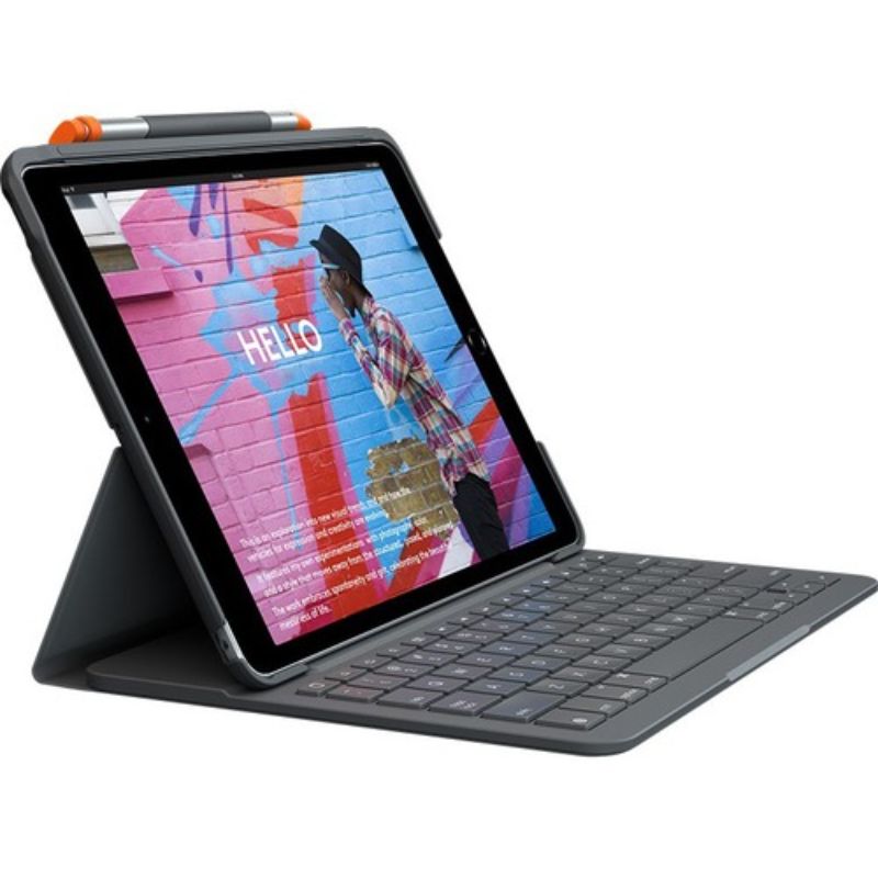 Logitech Slim Folio Keyboard/Cover Case (Folio) Apple, Logitech iPad (7th Genera