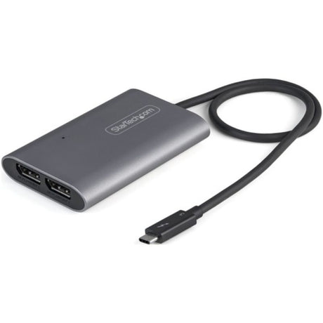 StarTech Thunderbolt 3 to Dual DisplayPort Adapter connects two 4K monitors for enhanced workstation productivity and visuals.