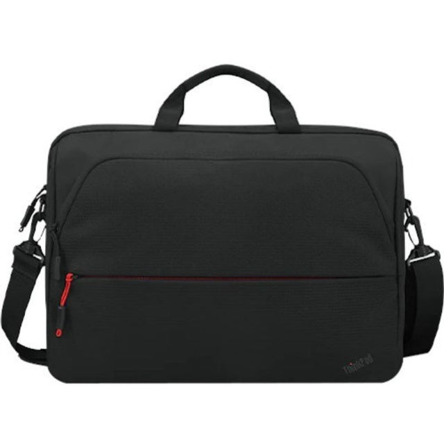 Sleek Lenovo ThinkPad Essential 15.6IN Topload Case with padded interior, easy-grip zippers, and adjustable shoulder strap.