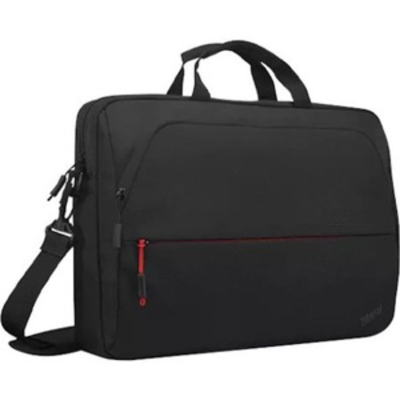 Lenovo ThinkPad Essential 15.6IN Topload Case featuring padded interior, adjustable strap, and eco-friendly materials for portable protection.