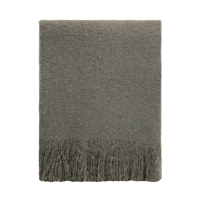 Soft charcoal throw blanket by Smartfox NZ, 130 x 170 cm, perfect for draping on sofas or beds.