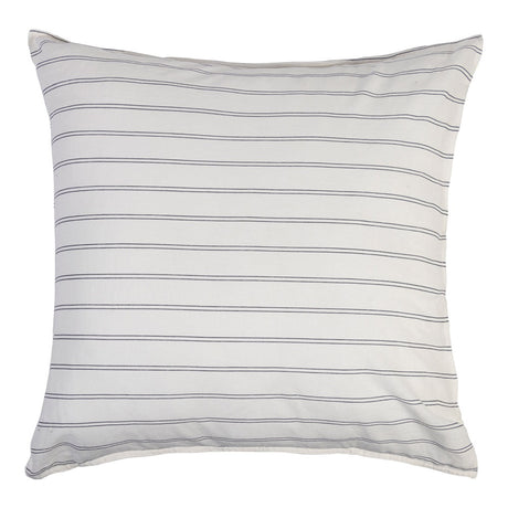 Linen Blend Stripe European Pillowcase Pair, 65x65 cm, featuring elegant stripes, soft linen-cotton blend for comfort and style.