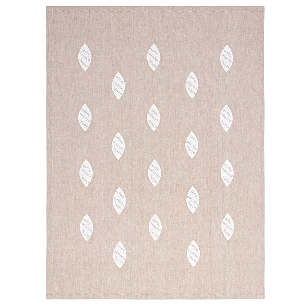 Jul Decs tree tea towel in cotton, featuring a nature-inspired tree pattern, loop for hanging, and measuring 50 x 70cm.