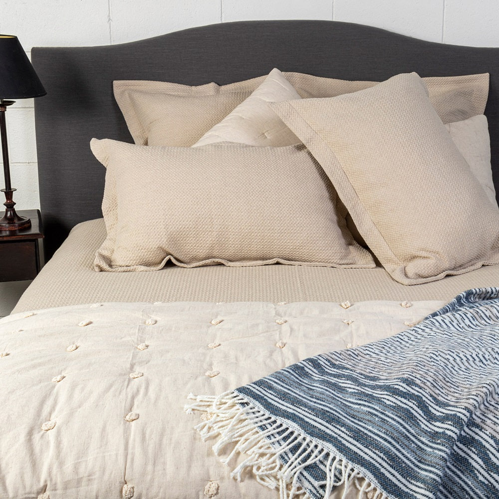 Elegant Killian King Duvet in Natural, featuring 100% cotton front, zigzag stitching, and easy care materials.