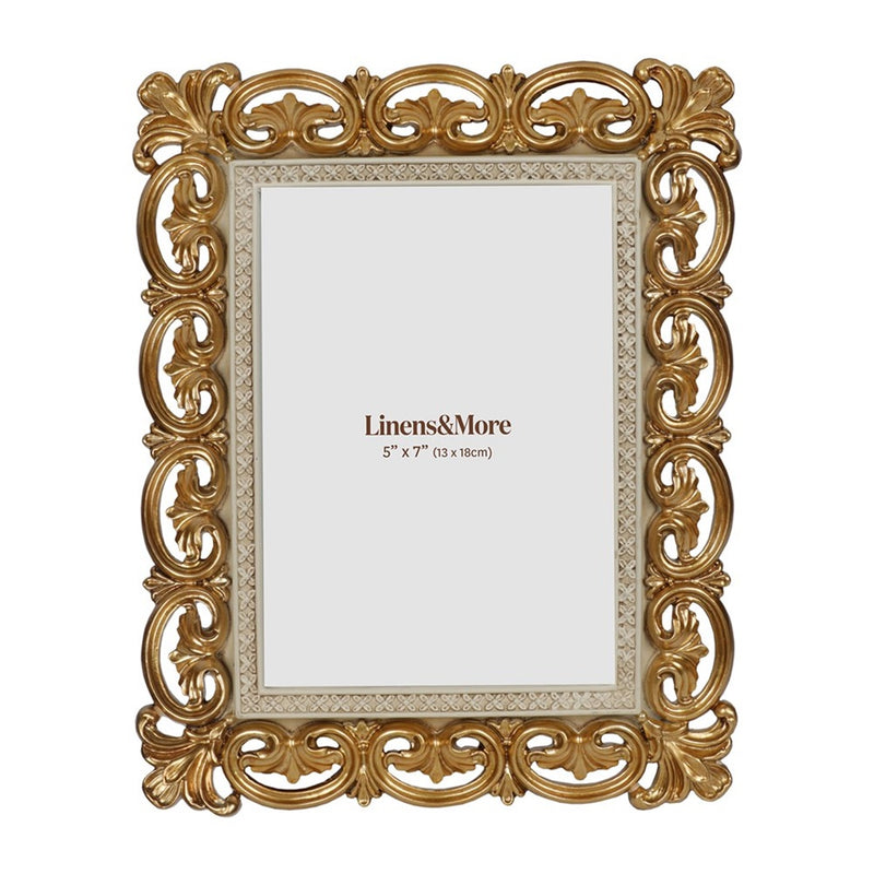 Photo Frame - 5x7 Classic Photo Frame - Anitique Gold