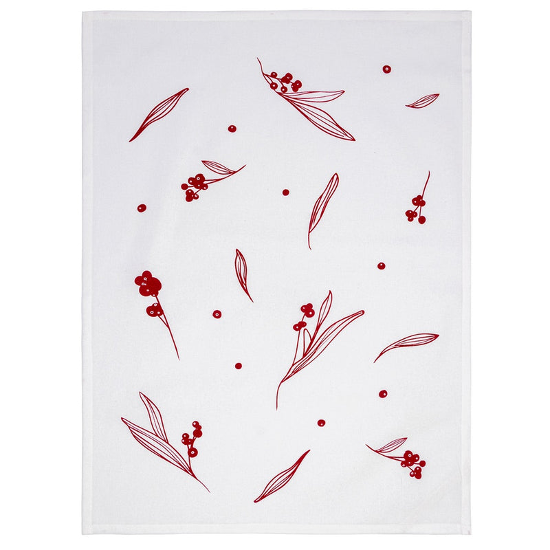 Mistletoe Sprigs Tea Towel - 50 X 70CM -