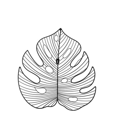 Unique metal wall art featuring a leaf design, crafted from 100% iron, ideal for enhancing any living space.