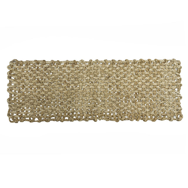 Natural jute table runner, 40x120cm, adds a stunning focal point to any dining table setting.