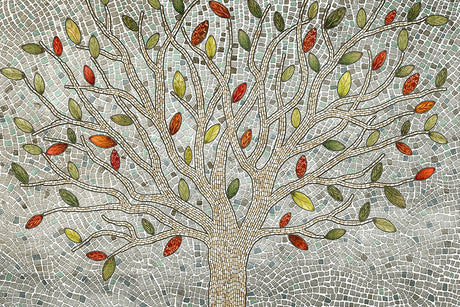 Stunning hand-painted 'End of Autumn' canvas art, 900x1200MM, showcasing warm fall hues, ready to hang.